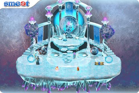 Ledo princesė ir įspūdingi jos ledo rūmai